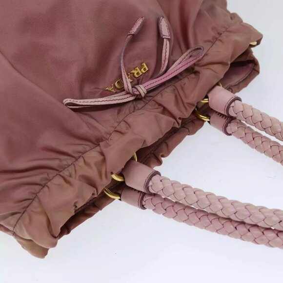PRADA Hand Bag Nylon 2way Pink Auth - Picture 10 of 16